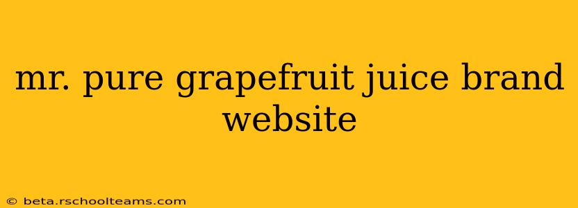 mr. pure grapefruit juice brand website