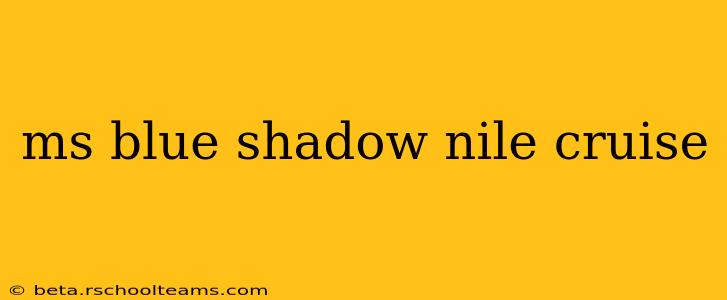 ms blue shadow nile cruise