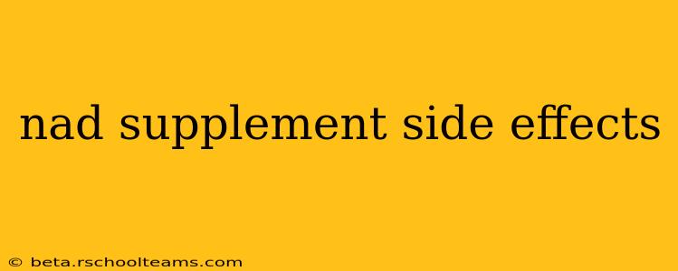 nad supplement side effects