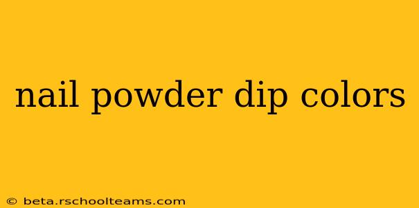 nail powder dip colors