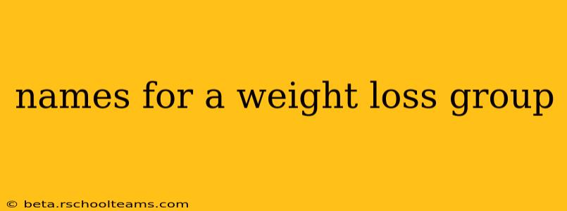 names for a weight loss group