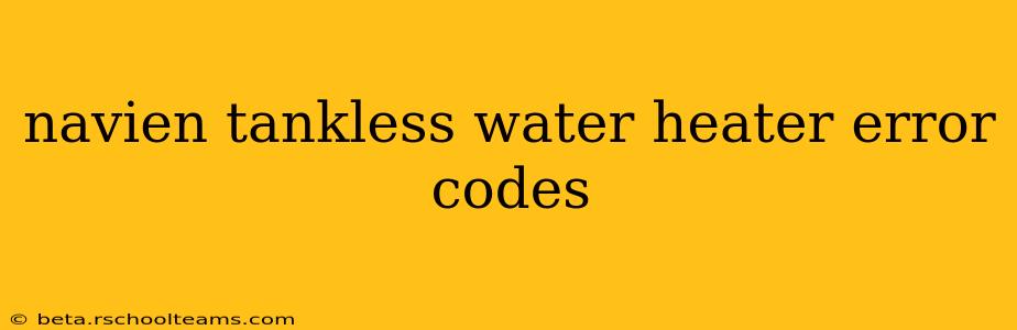 navien tankless water heater error codes