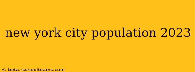new york city population 2023