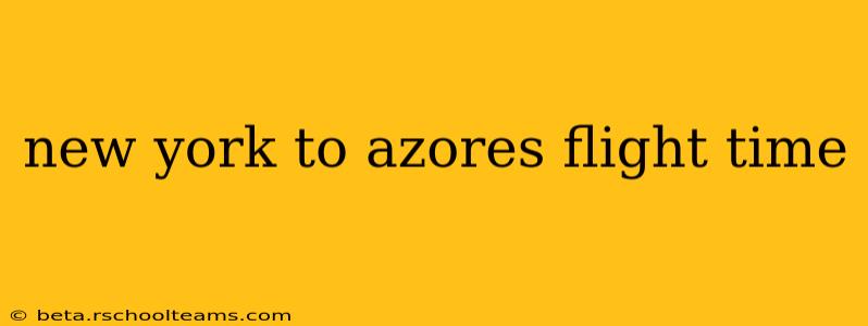 new york to azores flight time
