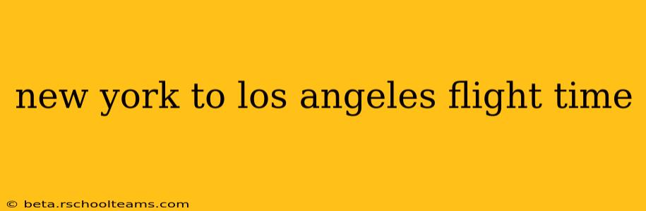 new york to los angeles flight time