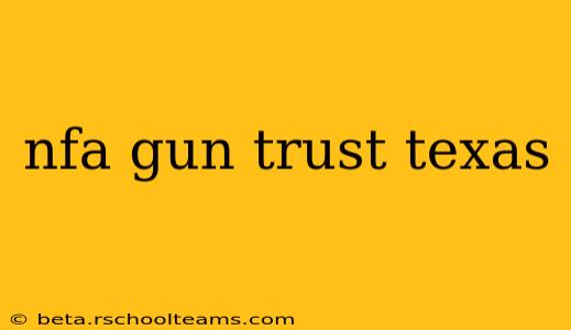 nfa gun trust texas