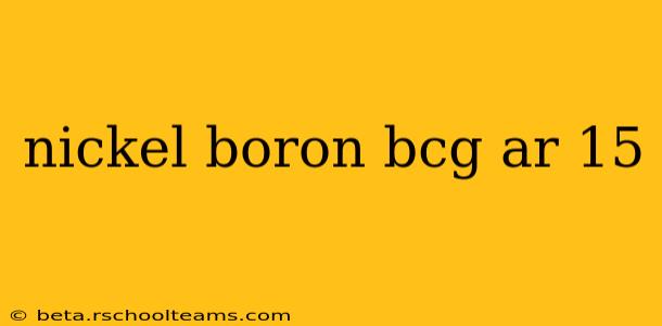 nickel boron bcg ar 15