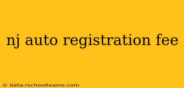 nj auto registration fee