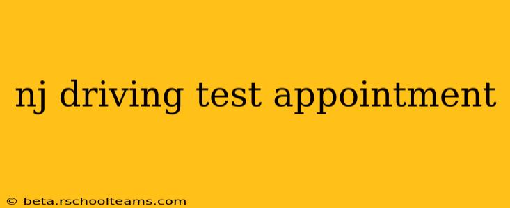nj driving test appointment