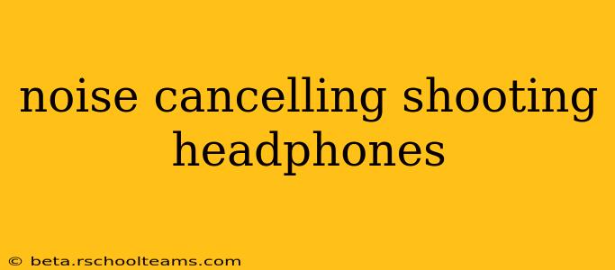 noise cancelling shooting headphones