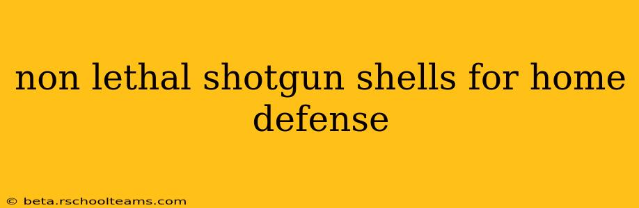 non lethal shotgun shells for home defense