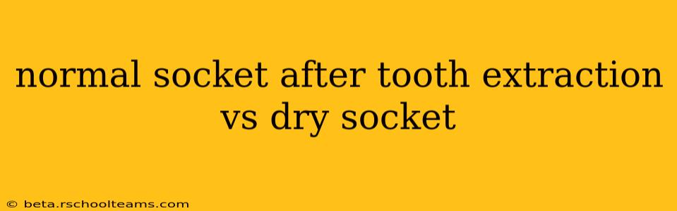 normal socket after tooth extraction vs dry socket