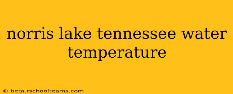 norris lake tennessee water temperature