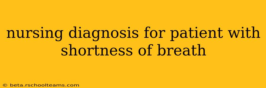 nursing diagnosis for patient with shortness of breath