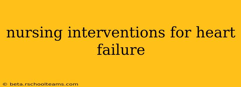 nursing interventions for heart failure