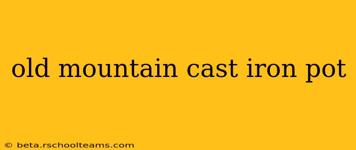 old mountain cast iron pot
