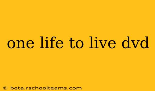 one life to live dvd