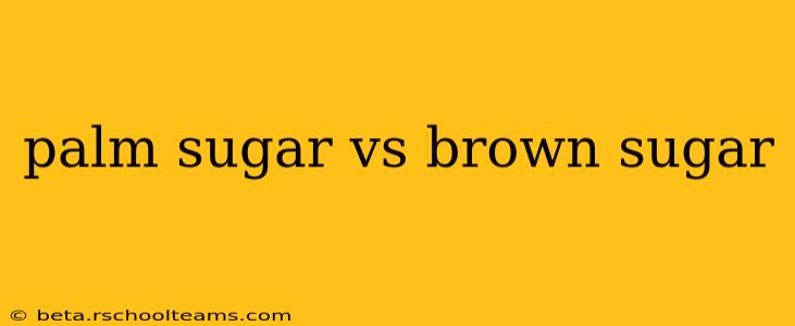 palm sugar vs brown sugar