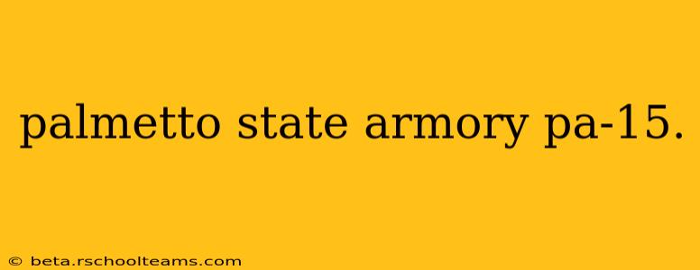 palmetto state armory pa-15.