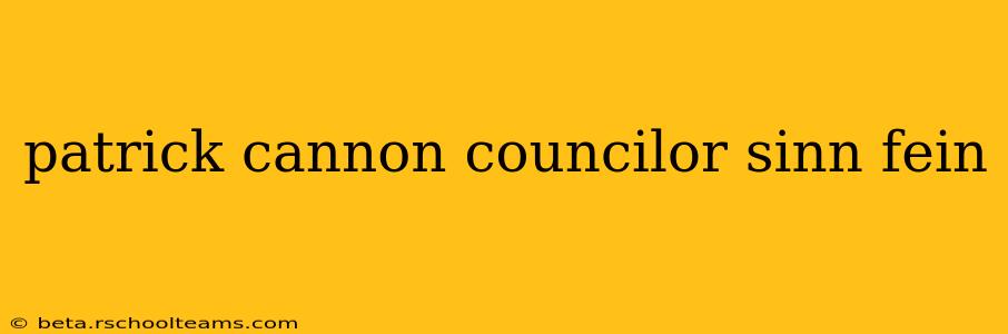 patrick cannon councilor sinn fein