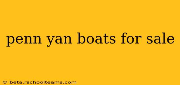 penn yan boats for sale