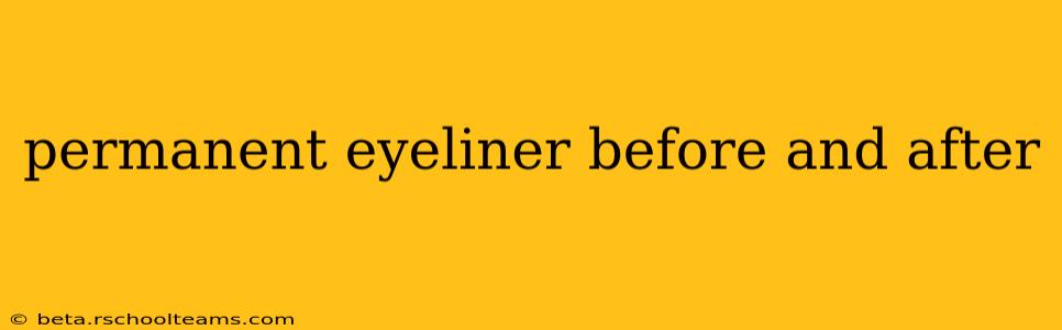 permanent eyeliner before and after