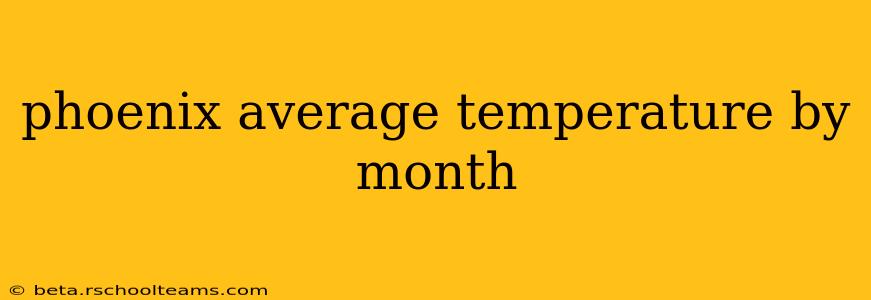 phoenix average temperature by month