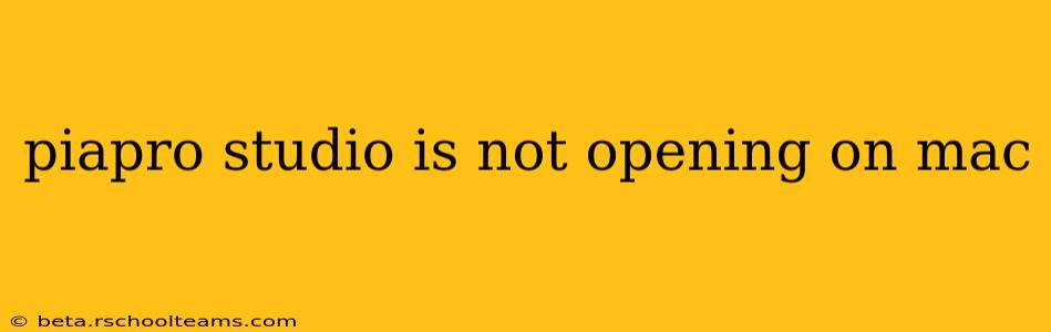piapro studio is not opening on mac