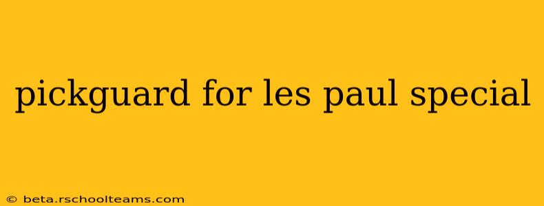 pickguard for les paul special