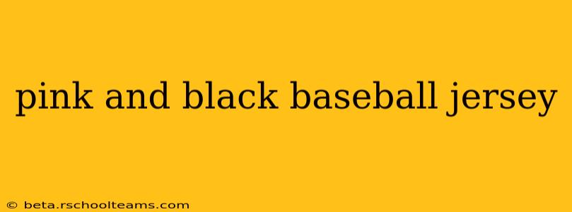 pink and black baseball jersey