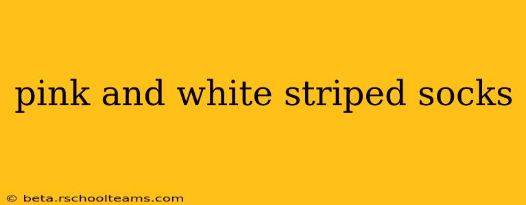 pink and white striped socks
