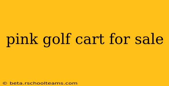 pink golf cart for sale