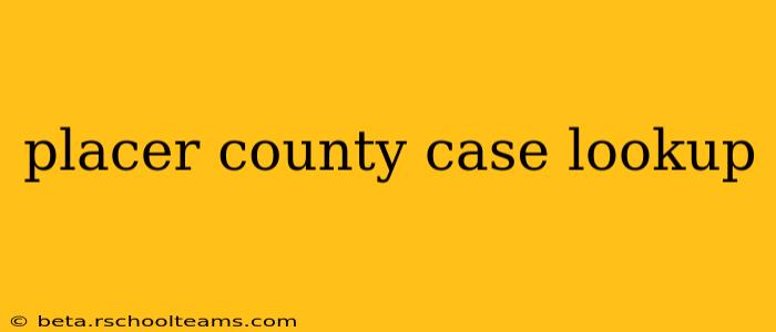 placer county case lookup