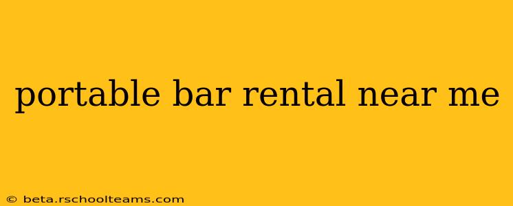 portable bar rental near me