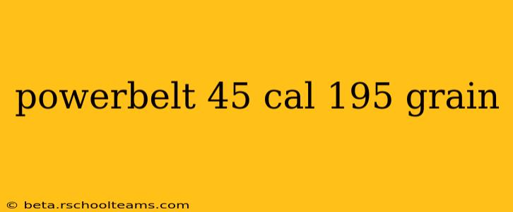 powerbelt 45 cal 195 grain