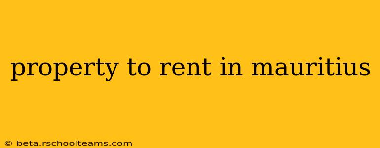 property to rent in mauritius