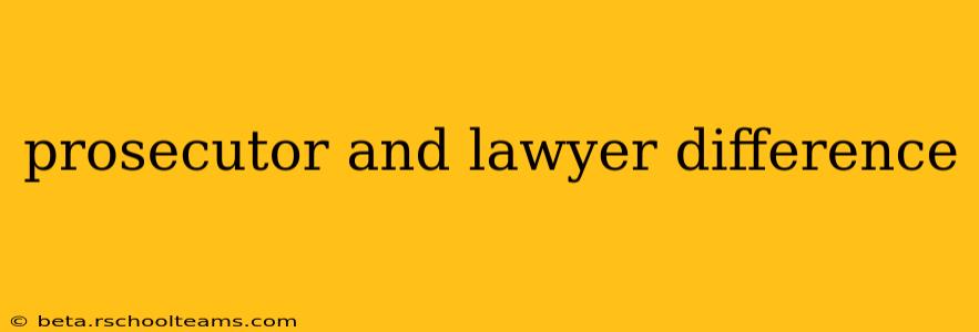 prosecutor and lawyer difference
