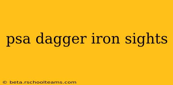 psa dagger iron sights