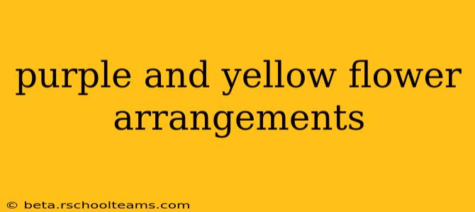 purple and yellow flower arrangements