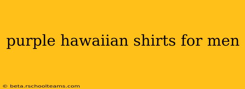 purple hawaiian shirts for men