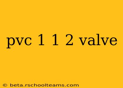pvc 1 1 2 valve