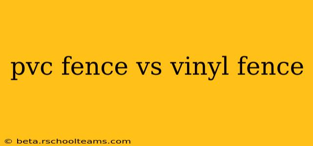 pvc fence vs vinyl fence