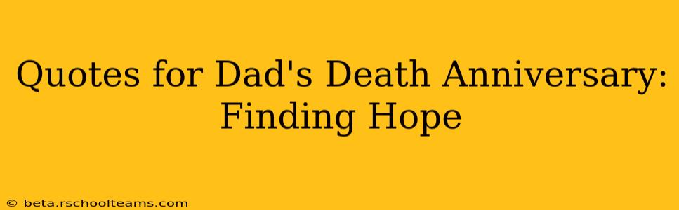 Quotes for Dad's Death Anniversary: Finding Hope