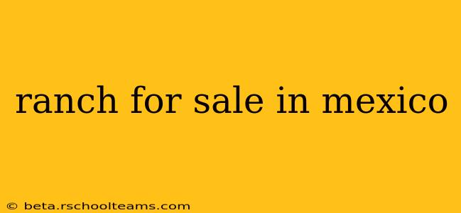 ranch for sale in mexico