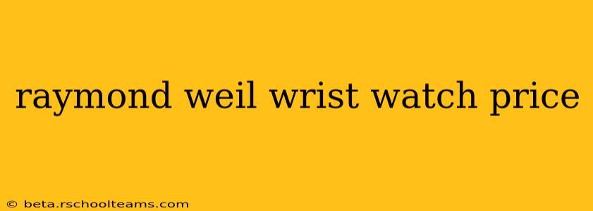 raymond weil wrist watch price