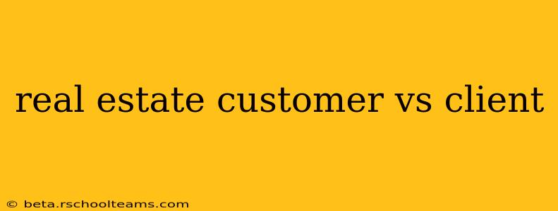 real estate customer vs client