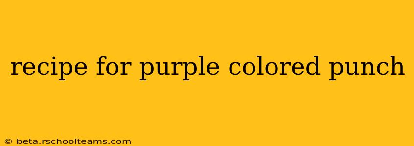 recipe for purple colored punch