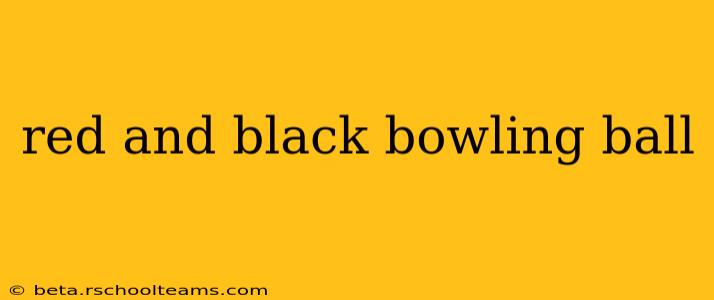red and black bowling ball