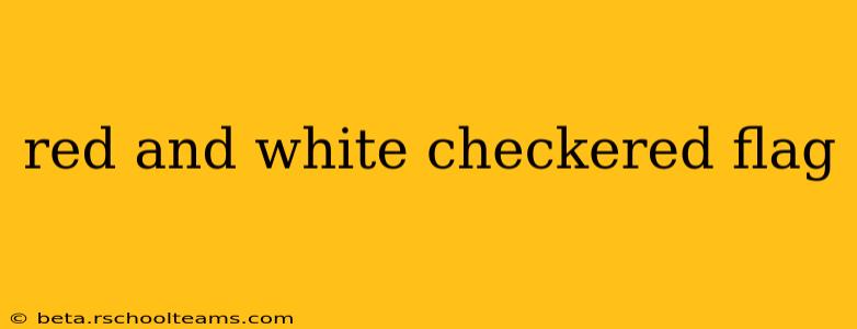red and white checkered flag