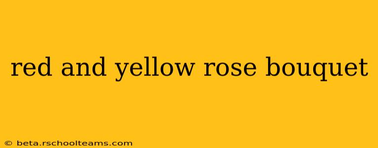 red and yellow rose bouquet